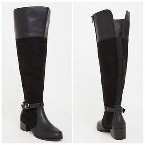 torrid Shoes - Torrid Black Faux Suede Over The Knee Boots 9W torrid Shoes - Torrid Black Faux Suede Over The Knee Boots 9W
